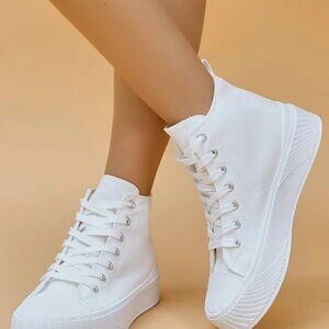 SUPERGA Italian White Hi Top Sneakers